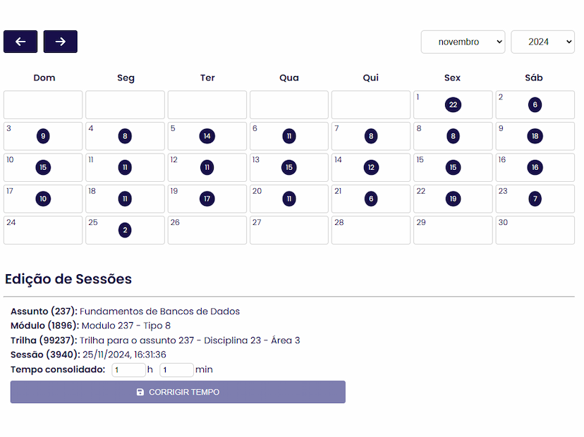Registro no Calendário